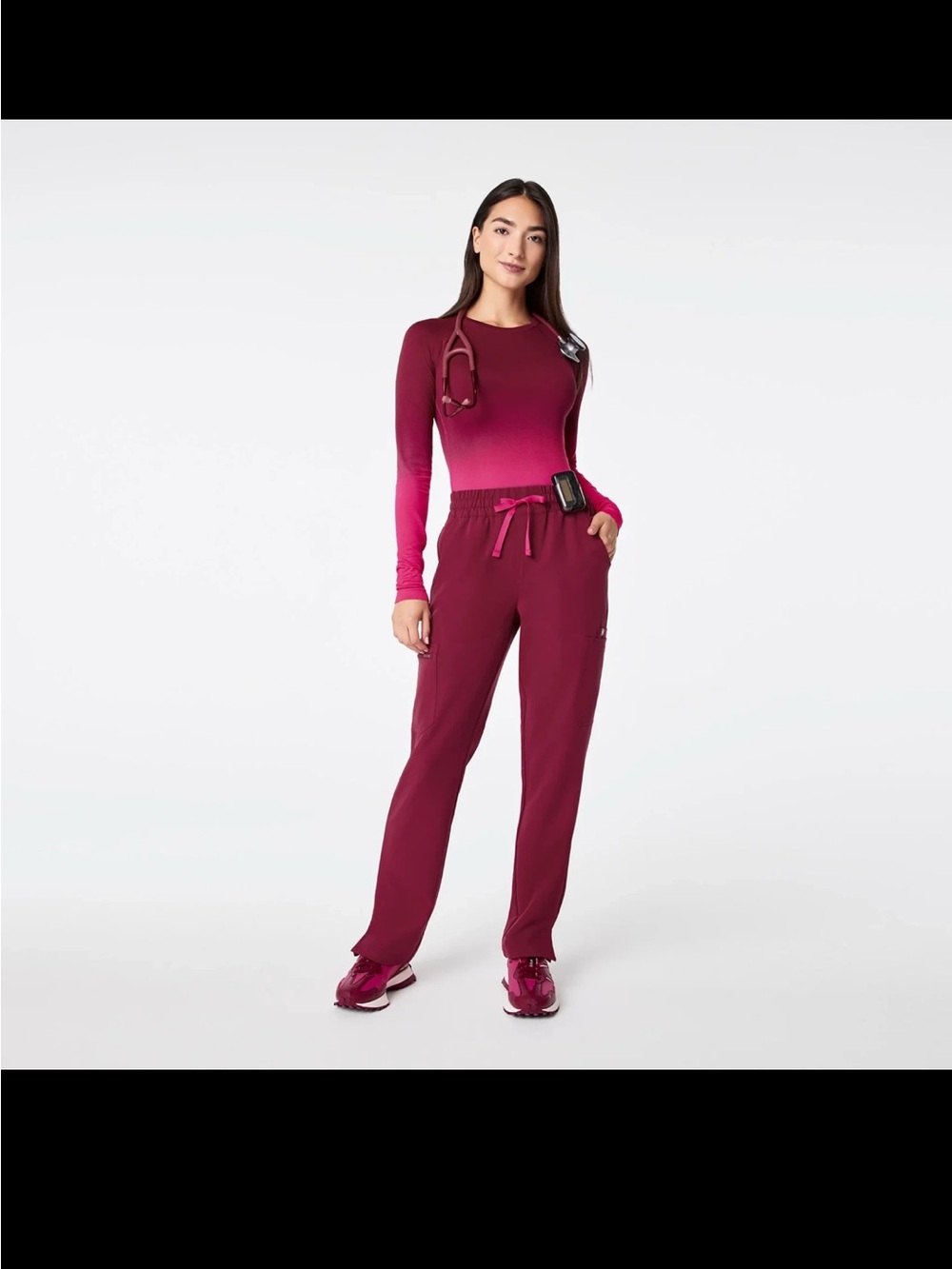 NWT Figs Dowa scrub pant in Dark Magenta